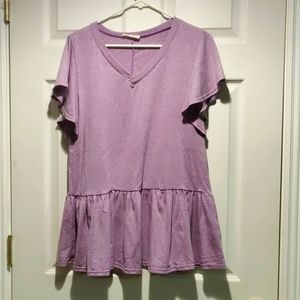 Heathered lavender Blumin top